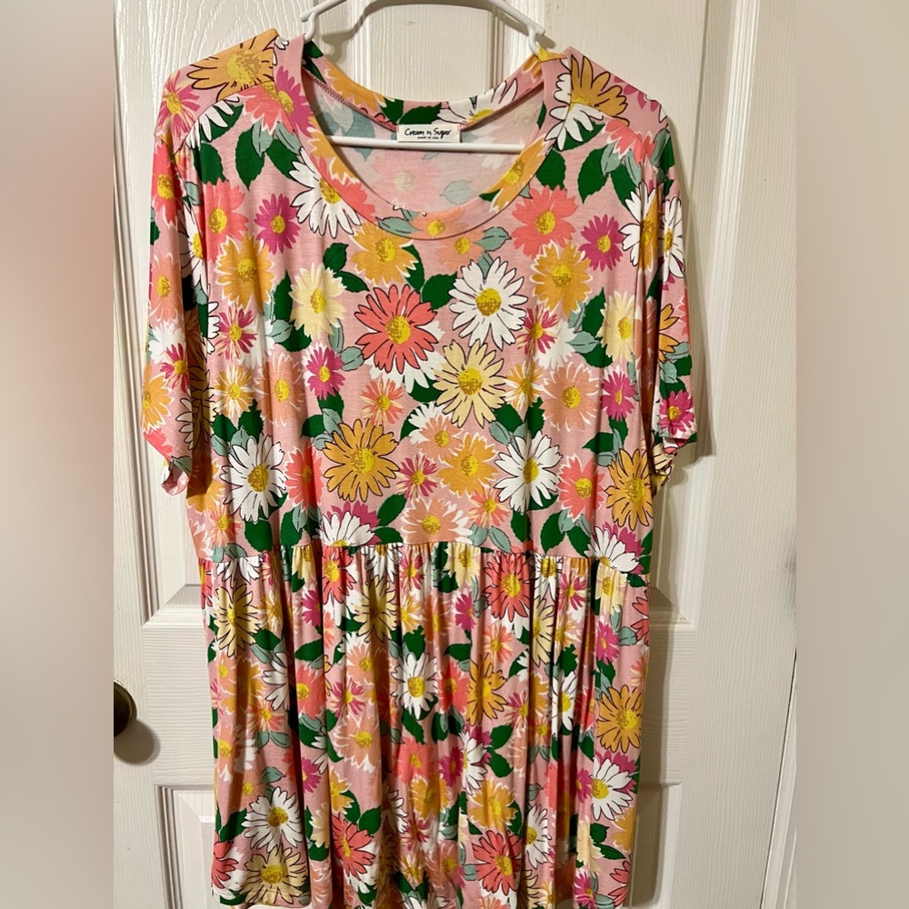 Cream and Sugar Babydoll Top NWOT